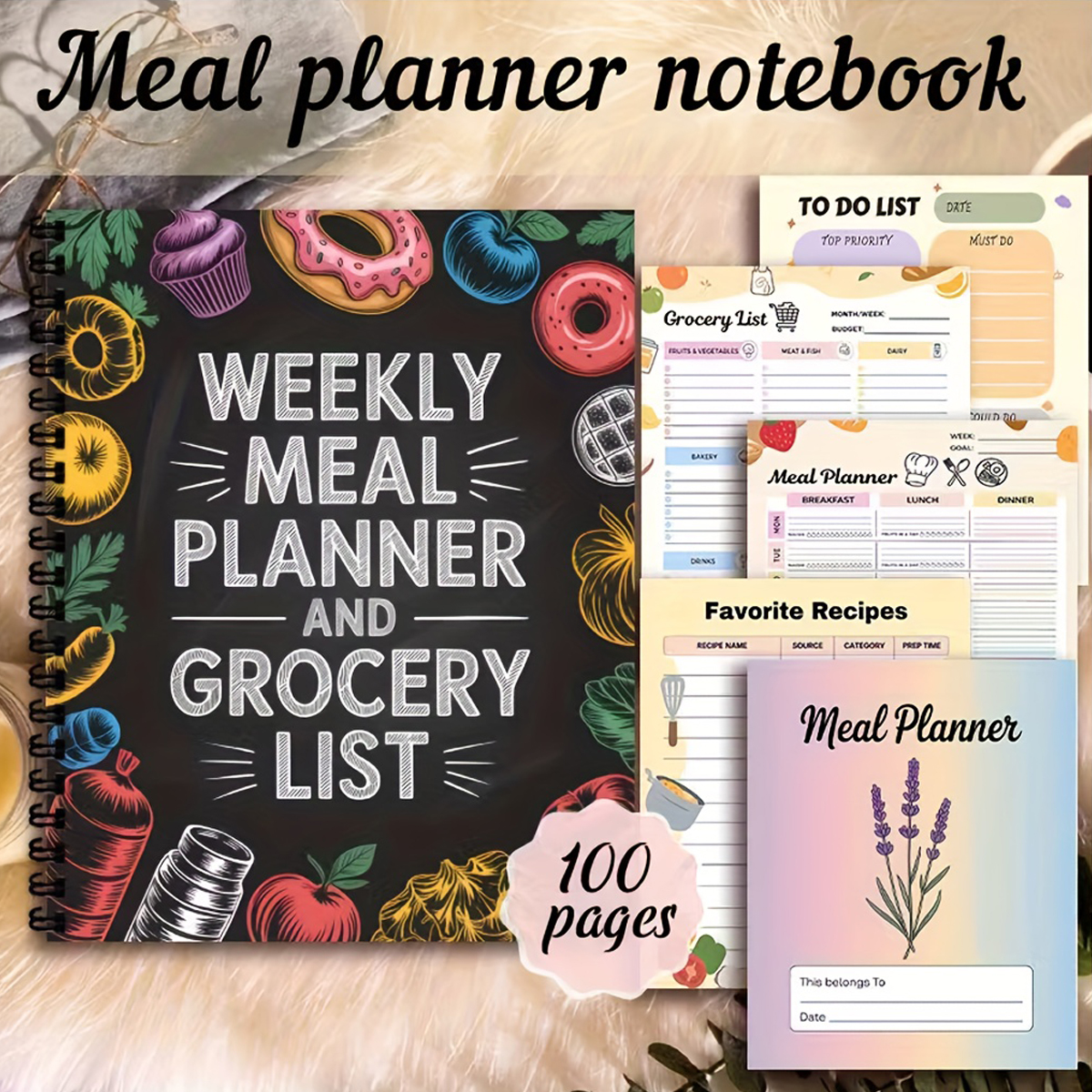 Meal Plan Notepad - Weekly Meal Planner and Grocery List