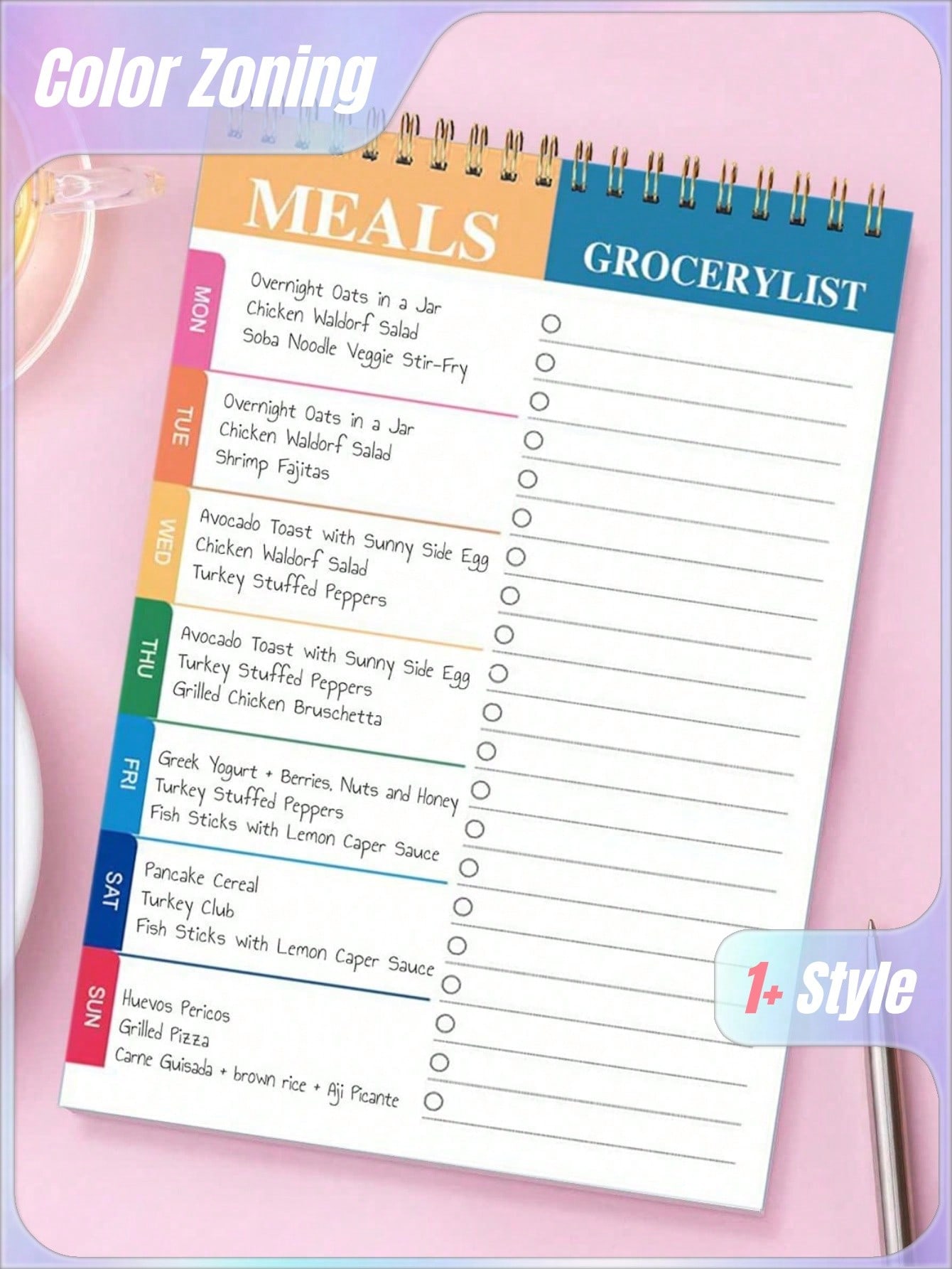 Meal Plan Notepad - Meal Planner Pad | 5.6x8.5 Inch