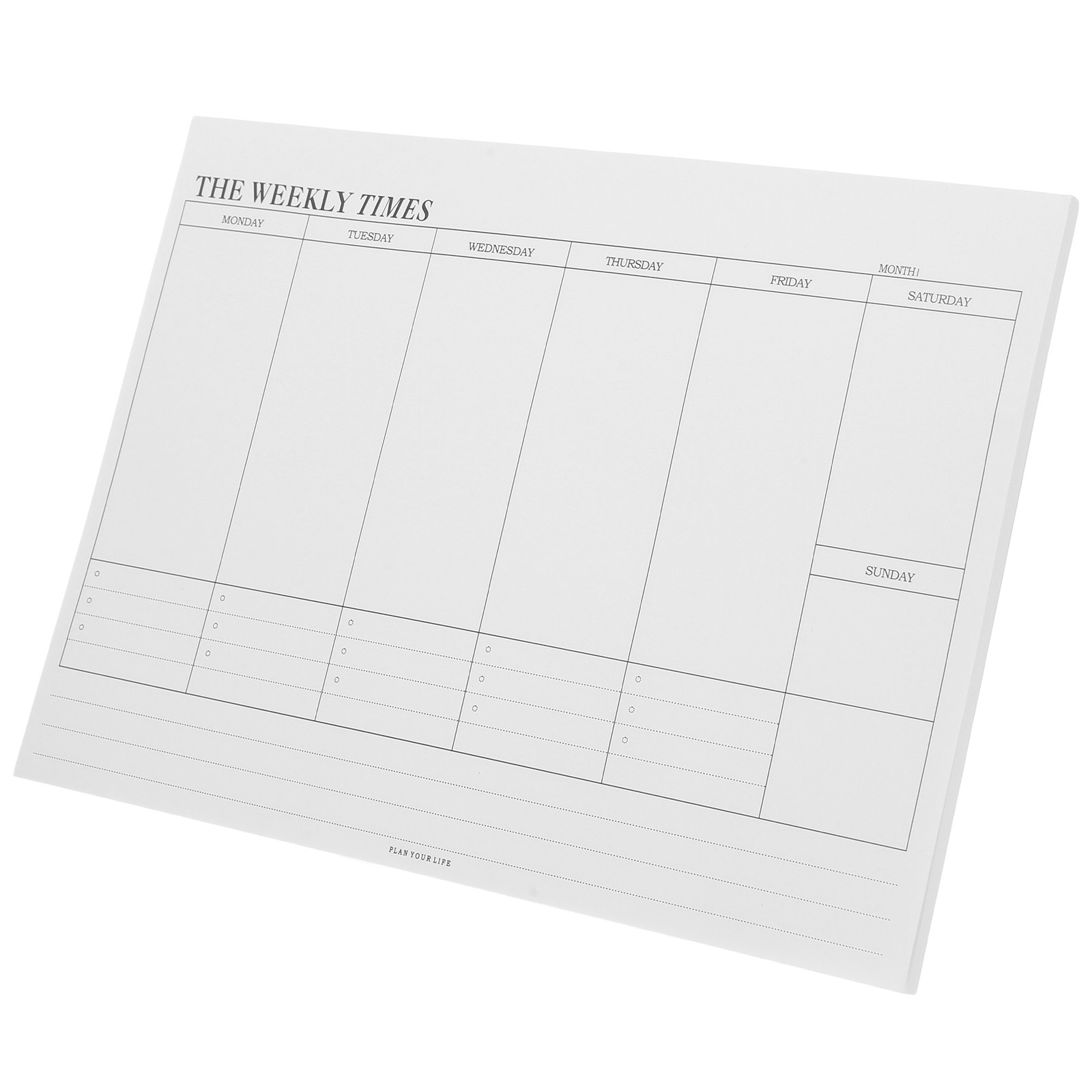 Meal Plan Notepad - Weekly Calendar Planner Notepad Tear Off