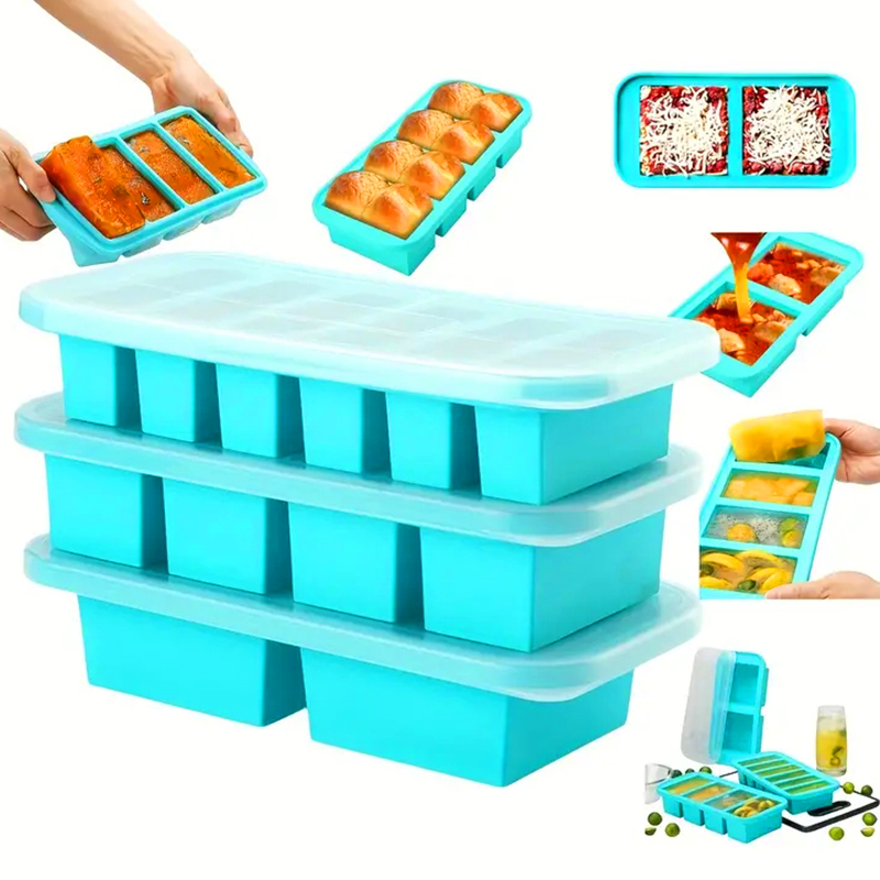 Meal Prep List - 2 or 3-piece Silicone Freezer Tray