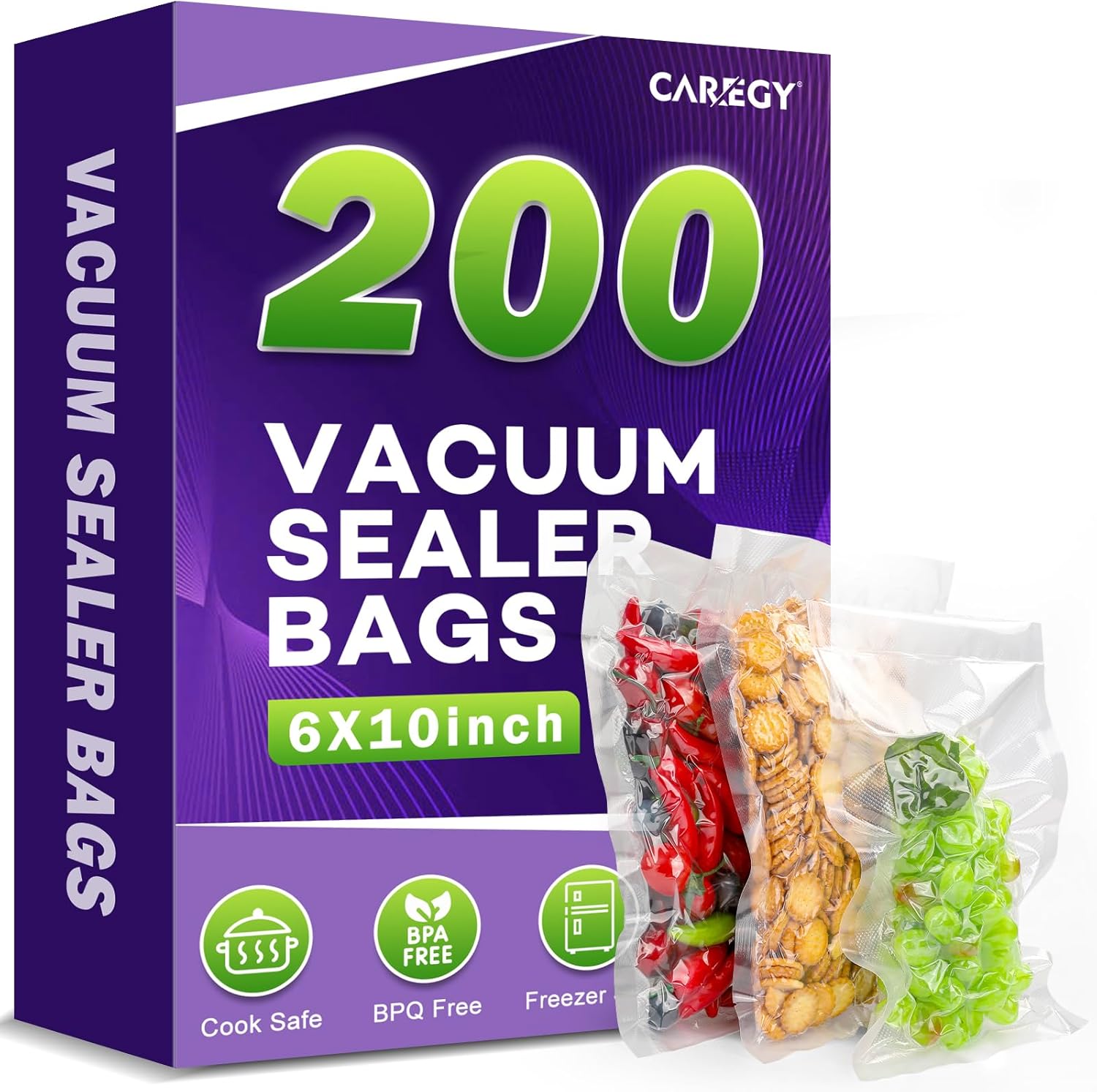 Meal Prep List - 200 Vacuum Sealer Bags 6x10in BPA