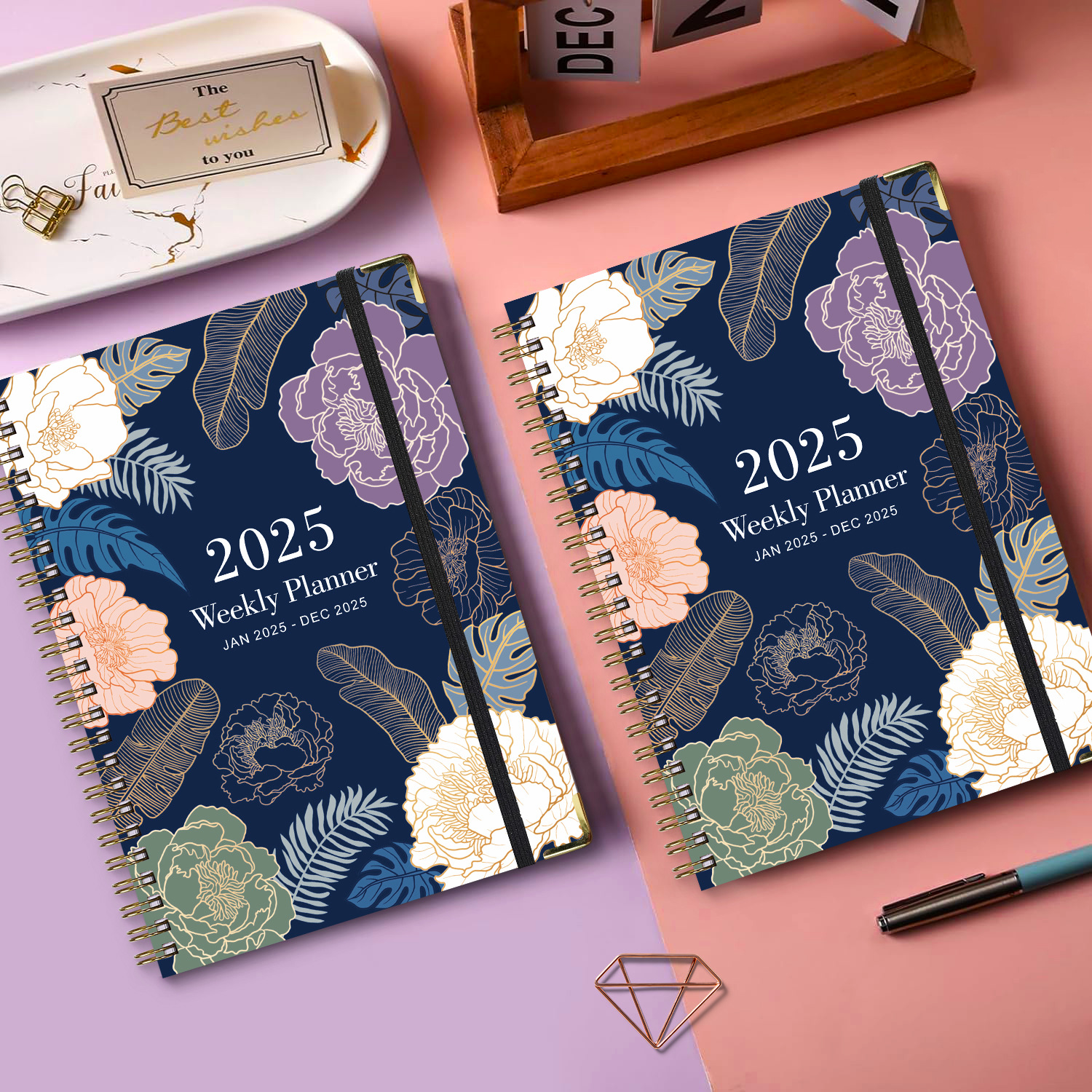Meal Plan Notepad - Bview Art 2025 Weekly Planner English