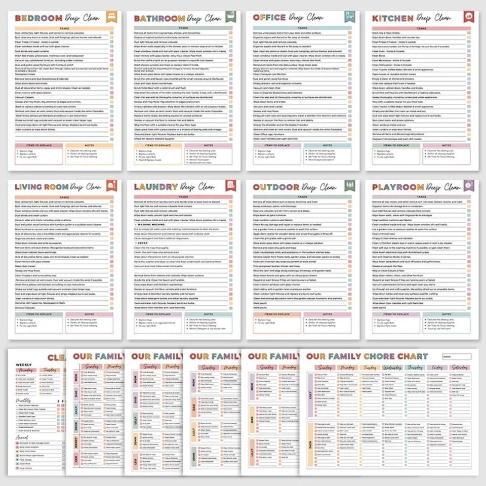 ADHD Cleaning Planner Bundle – – Meal Plan Notepad Bewertung und Preis
