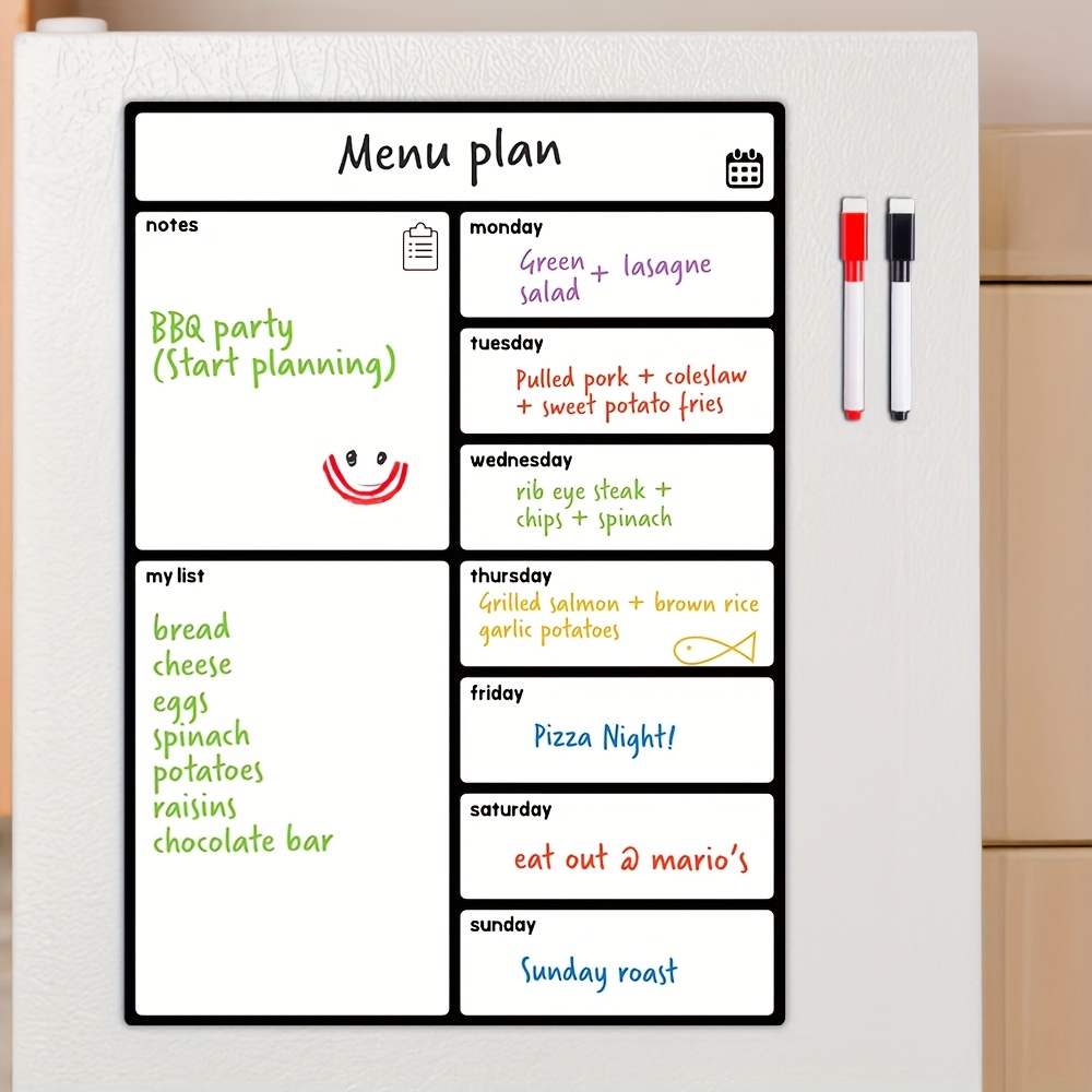 A3 Magnetic Whiteboard Fridge  – Meal Plan Notepad Bewertung und Preis