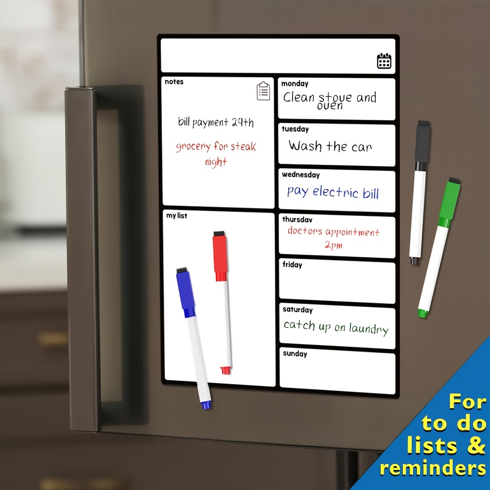 A3 Magnetic Whiteboard Fridge  – Meal Plan Notepad Bewertung und Preis