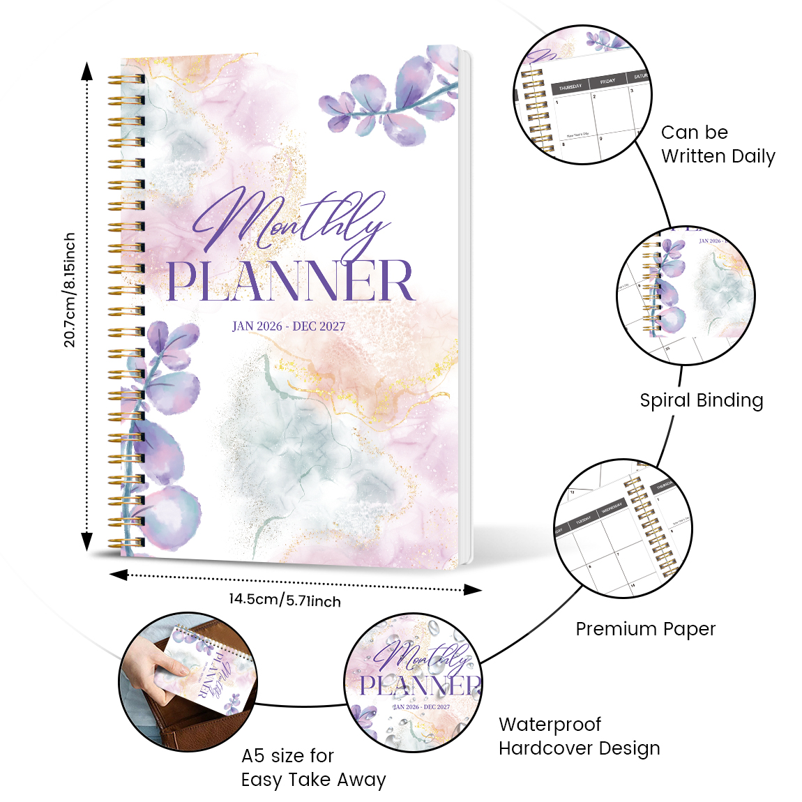 2026-2027 A5 Weekly & Monthly  – Meal Plan Notepad Bewertung und Preis