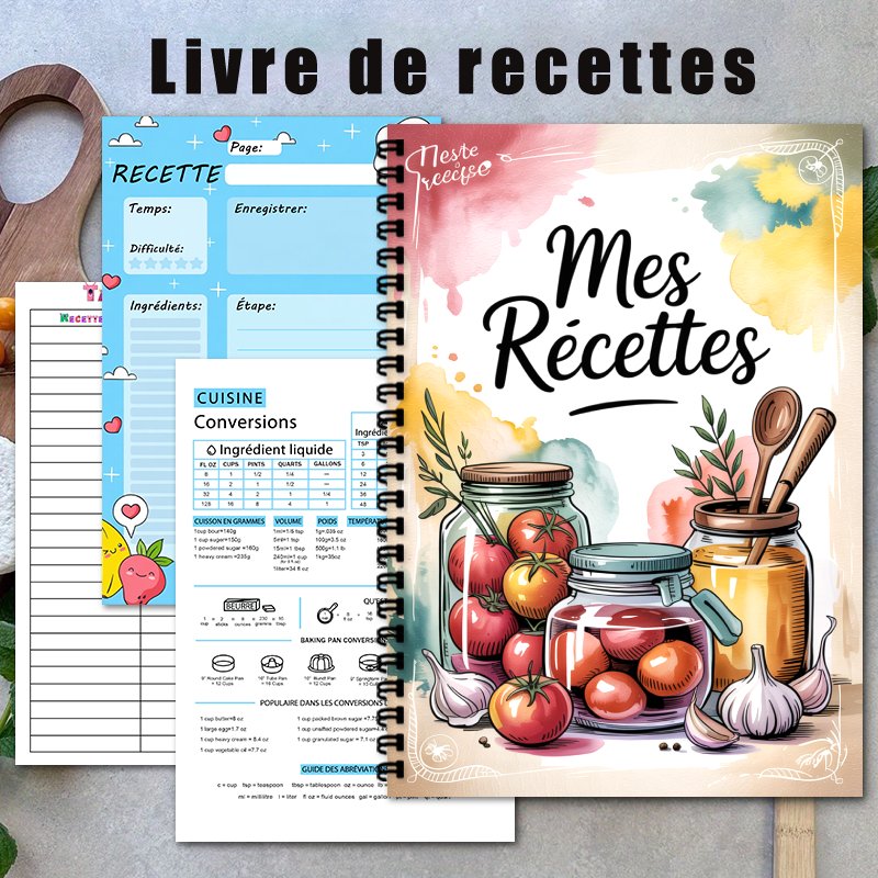 A5 French Special Recipe Book, – Meal Plan Notepad Bewertung und Preis