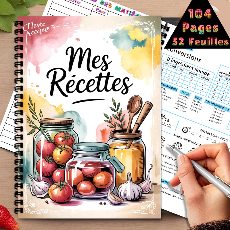 A5 French Special Recipe Book, – Meal Plan Notepad Bewertung und Preis