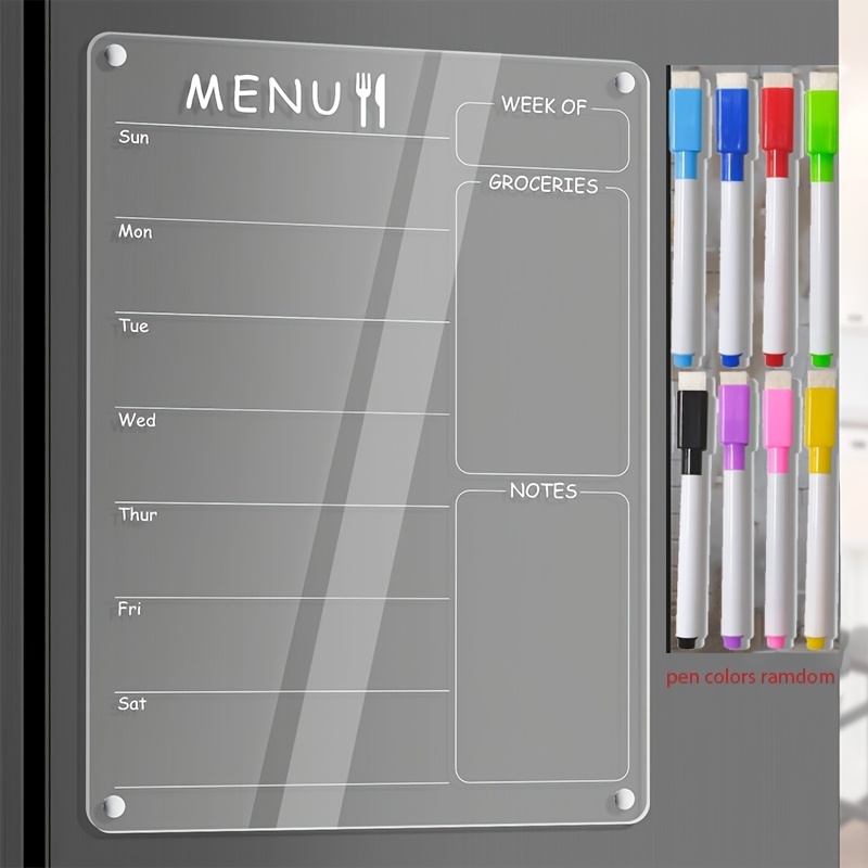Acrylic Menu Board for Kitchen – Meal Plan Notepad Bewertung und Preis