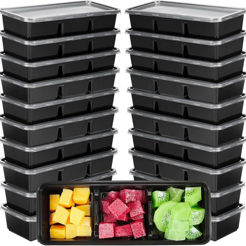 【25-Count 3-Section Food Conta – Meal Prep Japanese Food Bewertung und Preis