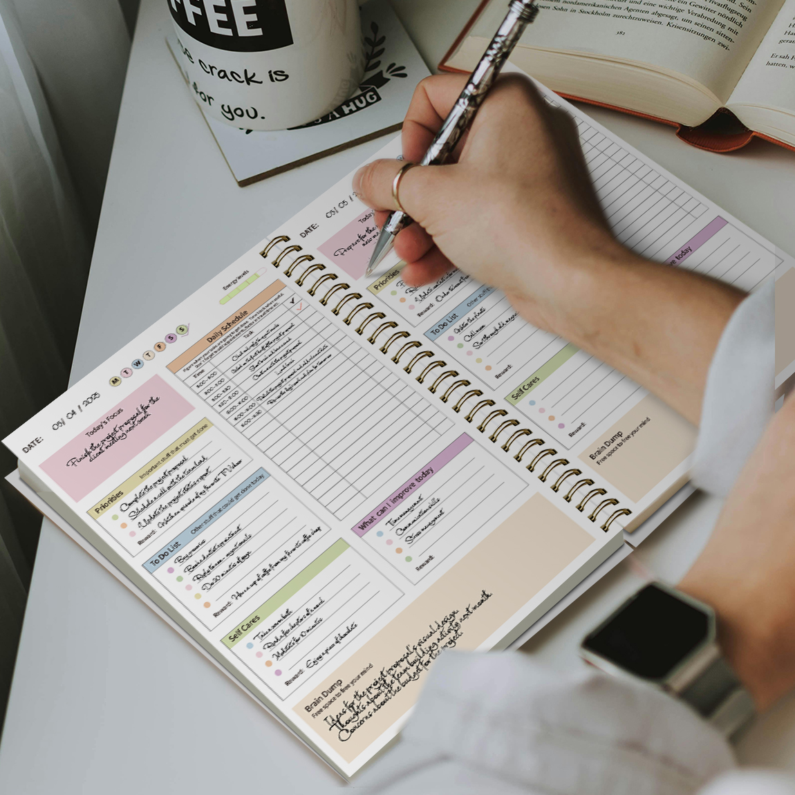 B5 Productivity Planner, Daily – Meal Plan Notepad Bewertung und Preis