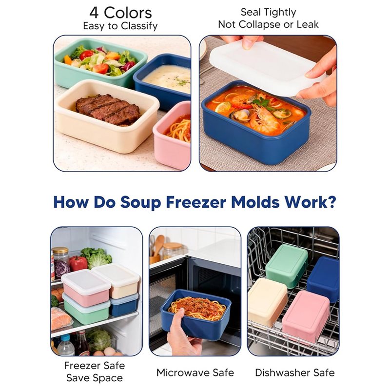 AB33-4-Pack Silicone Freezer M – Meal Prep List Bewertung und Preis