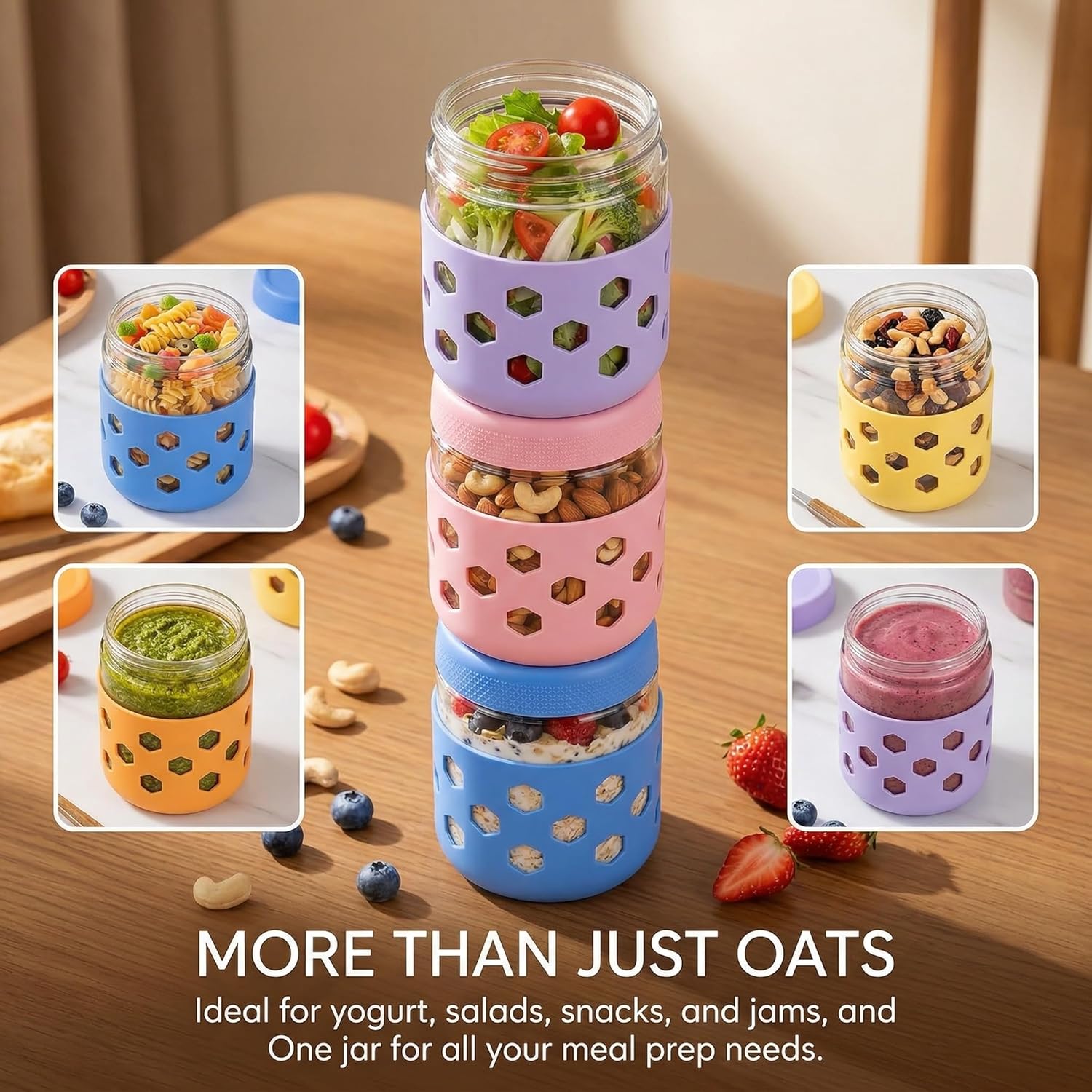 6-Pack 16 oz Overnight Oats Ja – Meal Prep Overnight Oats Bewertung und Preis