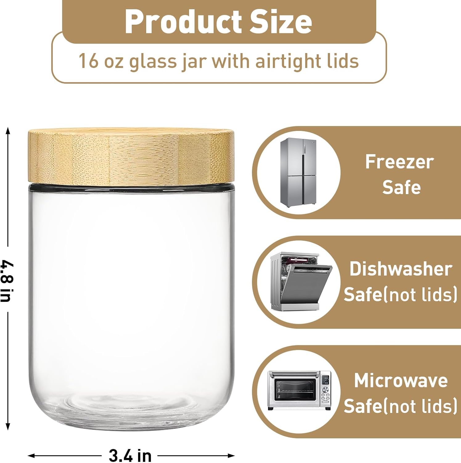 16oz Overnight Oats jars 4 Pac – Meal Prep Overnight Oats Bewertung und Preis