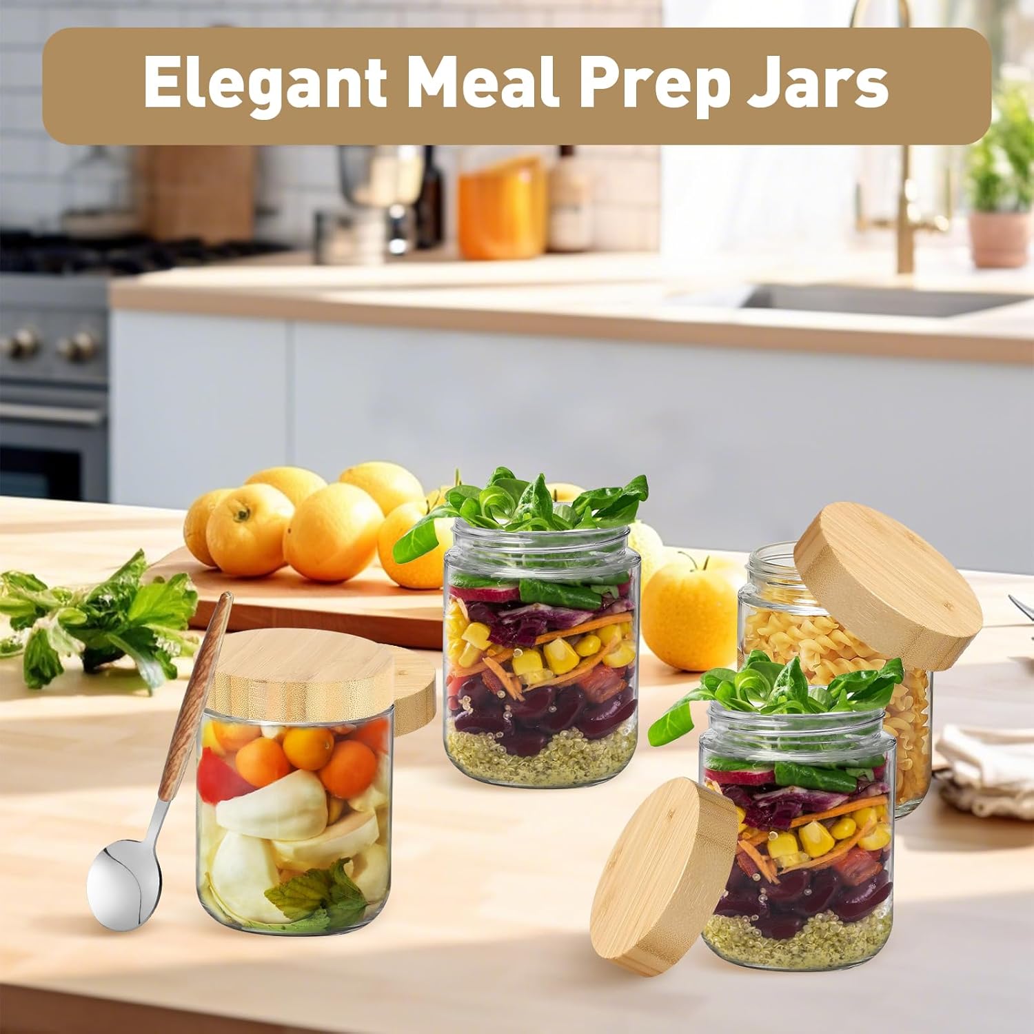 16oz Overnight Oats jars 4 Pac – Meal Prep Overnight Oats Bewertung und Preis