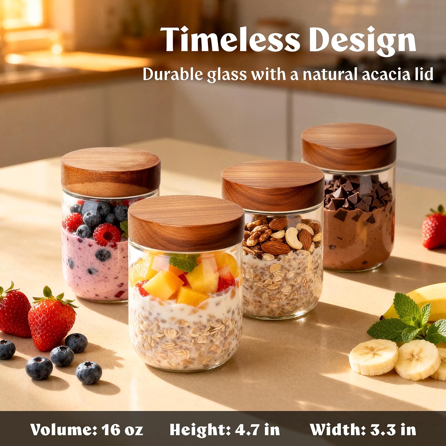 Overnight Oats Containers with – Meal Prep Overnight Oats Bewertung und Preis