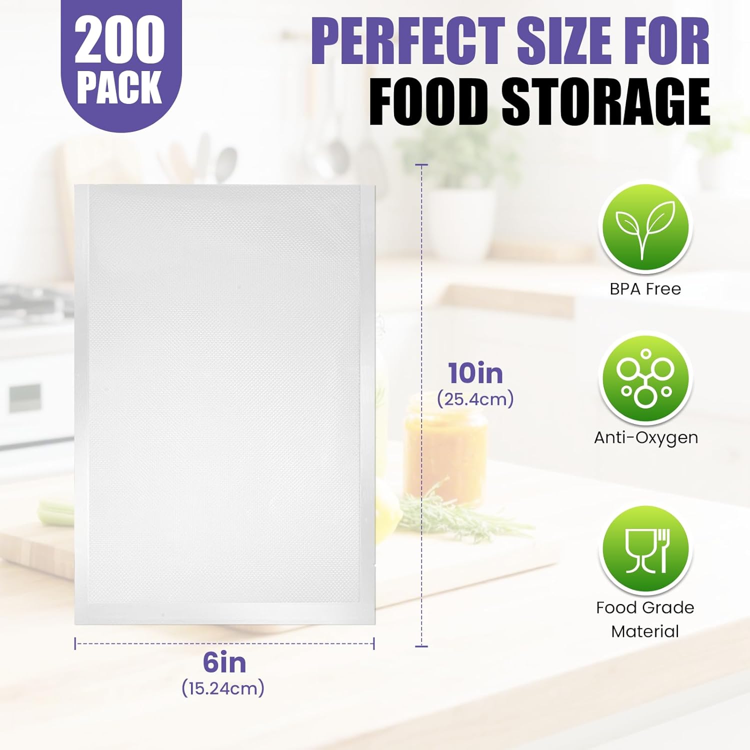 200 Vacuum Sealer Bags 6x10in  – Meal Prep List Bewertung und Preis