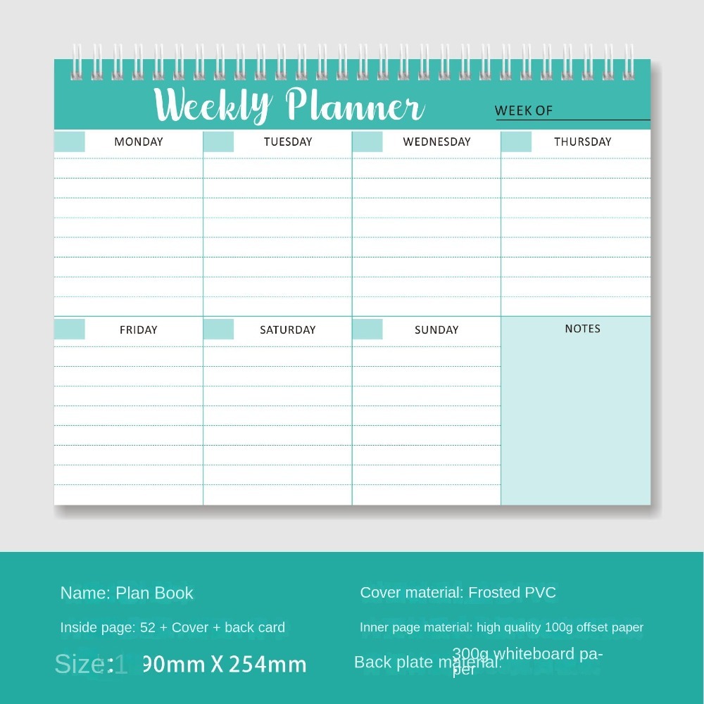 Wide To Do Planner Weekly Plan – Meal Plan Notepad Bewertung und Preis
