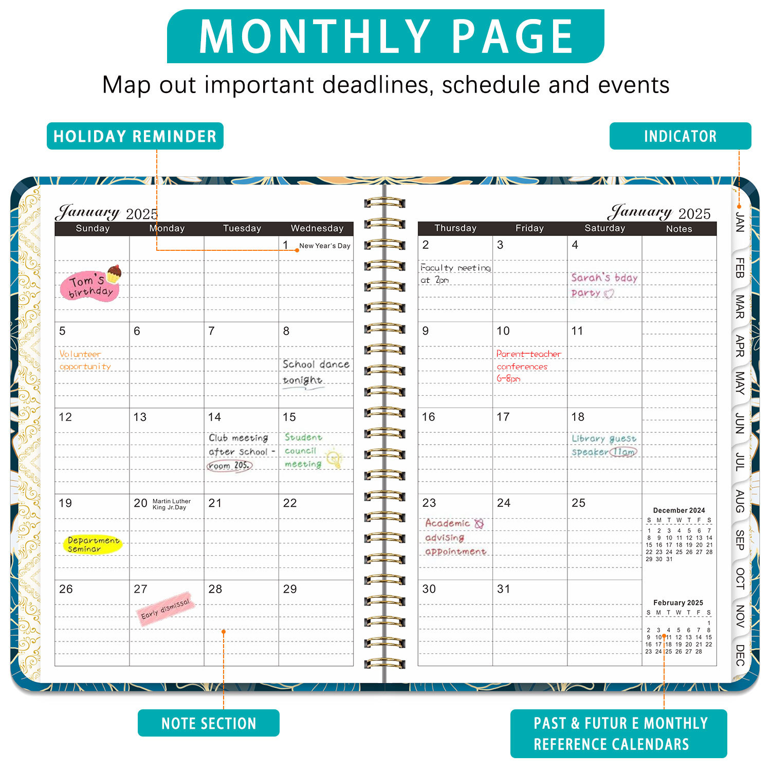 Bview Art 2025 Weekly Planner  – Meal Plan Notepad Bewertung und Preis